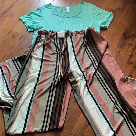 NWOT Honeyme striped pants size L - Picture 2 of 4